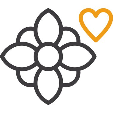 Çiçek vektör satırı simgesi