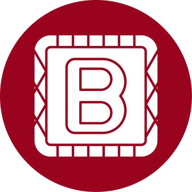 b b simgesinin vektör illüstrasyonu