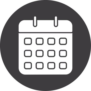 Takvim simgesi vektör illüstrasyonu