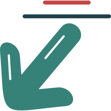 El imleci. Web simgesi basit illüstrasyon