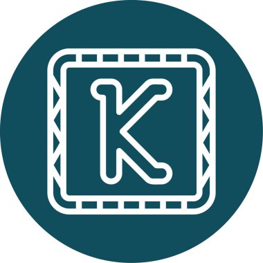 k. vektör simgesi modern simge tasarımı