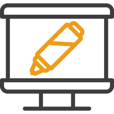 Kalem. Web simgesi basit illüstrasyon