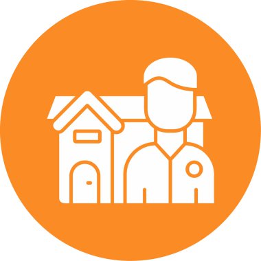 Bir ev simgesinin vektör illüstrasyonu