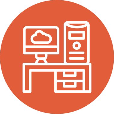 Sunucu. Web simgesi basit illüstrasyon