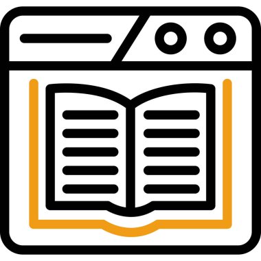 kitap eğitimi bilgi simgesi ana hatları biçiminde