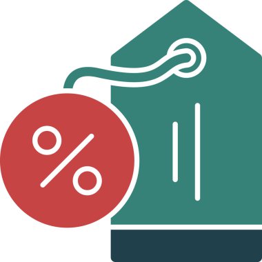 ev yüzdesi simgesi düz biçiminde