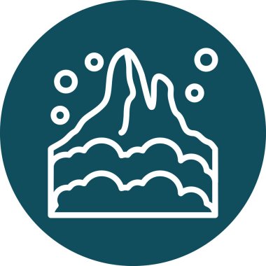 Dağ. Web simgesi basit illüstrasyon