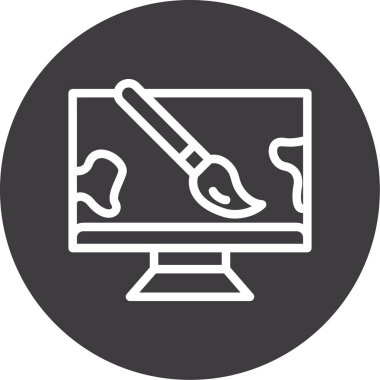 vektör dizüstü ve silo simgesi