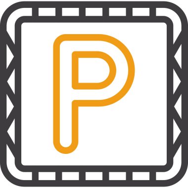 Park tabelası. Web simgesi basit illüstrasyon