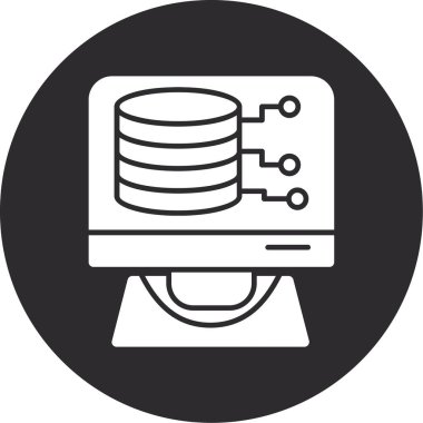 sunucu vektör çizgisi simgesi