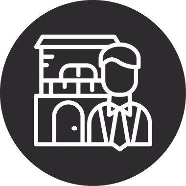 Gayrimenkul Avukatı ikon vektör illüstrasyon tasarımı