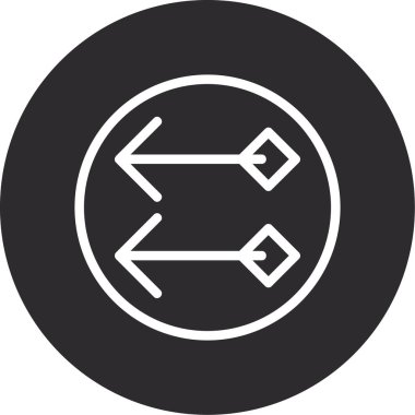 Eğilim biçimi izole edilmiş arkaplanda ok simgesi