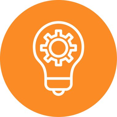 Ampul simgesinin vektör illüstrasyonu