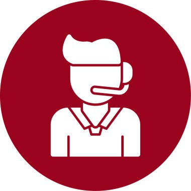 VR kasklı adamın vektör illüstrasyonu