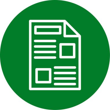 belge simgesi vektör illüstrasyonu