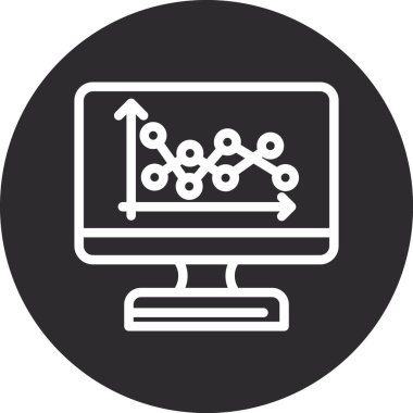 Veri analiz simgesi, vektör illüstrasyonu