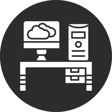 Bulut hesaplama simgesi. vektör illüstrasyonu