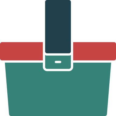 Sepet düz vektör simgesi