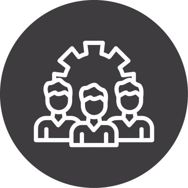 Takım çalışması modern simgesinin vektör çizimi