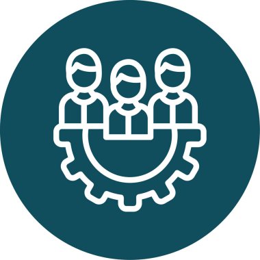 İş insanları simgesinin vektör illüstrasyonu