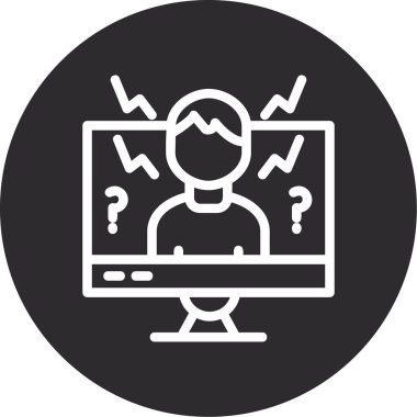 Bilgisayarlı adamın vektör illüstrasyonu