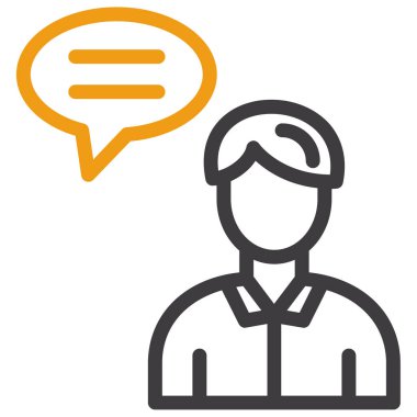 Konuş. Web simgesi basit illüstrasyon