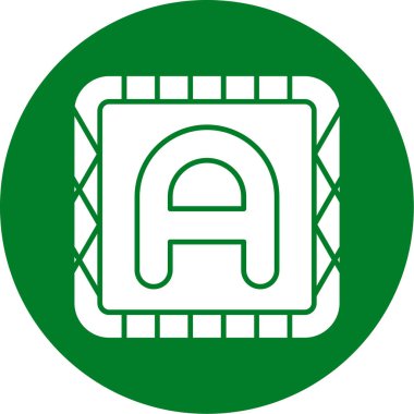 Bir harfin vektör illüstrasyonu