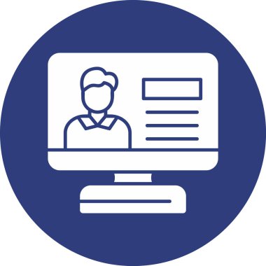 Bilgisayar. Web simgesi basit illüstrasyon