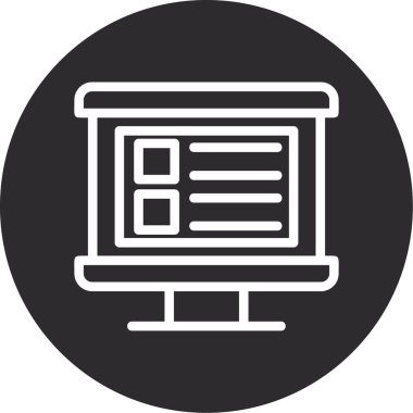 Web sayfası ikon vektör illüstrasyonu