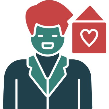 kalp ikonu vektör çizim logosu