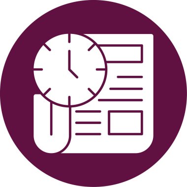 Saat simgesinin vektör illüstrasyonu