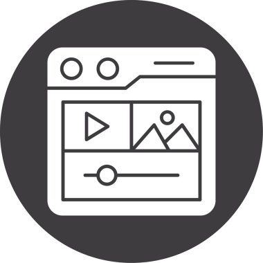 video kamera ikonu vektör illüstrasyonu