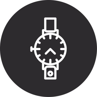 Modern saat simgesinin vektör illüstrasyonu