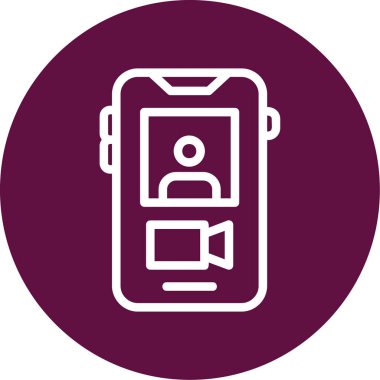 Benzersiz akıllı telefon ikonu vektör illüstrasyonu