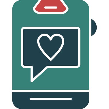 Mesaj var. Web simgesi basit illüstrasyon