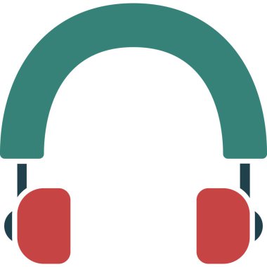 Kulaklık simgesinin vektör illüstrasyonu