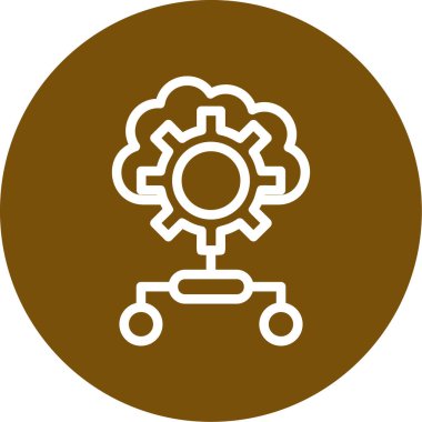 Bir dişli simgesini vektör çizim