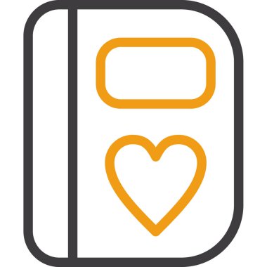 kitap web simgesi, basit vektör illüstrasyonu