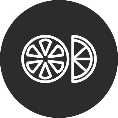 limon vektör çizgisi simgesi dekoru