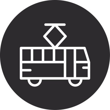 tren. Web simgesi basit illüstrasyon