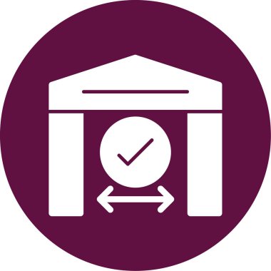 Bir bina simgesinin vektör illüstrasyonu