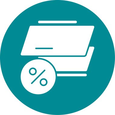 İndirim simgesi vektör illüstrasyonu