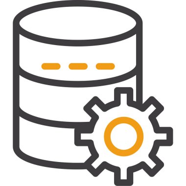 Sunucu. Web simgesi basit illüstrasyon