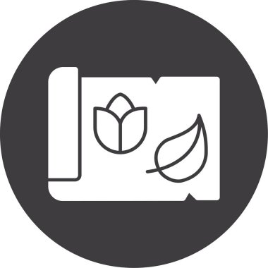 Bir çiçek simgesinin vektör illüstrasyonu