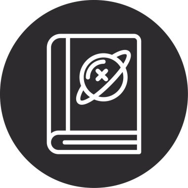 Bir kitap simgesinin vektör illüstrasyonu