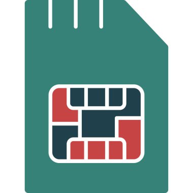 SIM Kart simgesi vektör illüstrasyon tasarımı