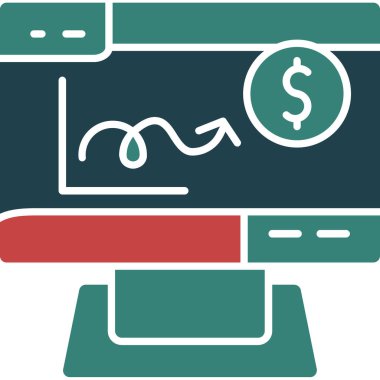 Finansal veri simgesi. Vektör çizim