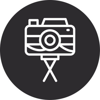 Kamera. Web simgesi basit illüstrasyon