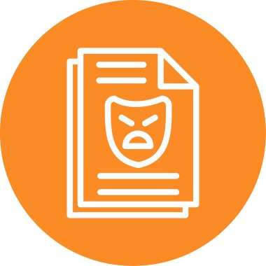 Belge. Web simgesi basit illüstrasyon