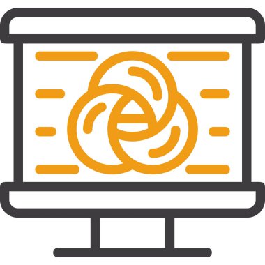 - İnternet. Web simgesi basit illüstrasyon